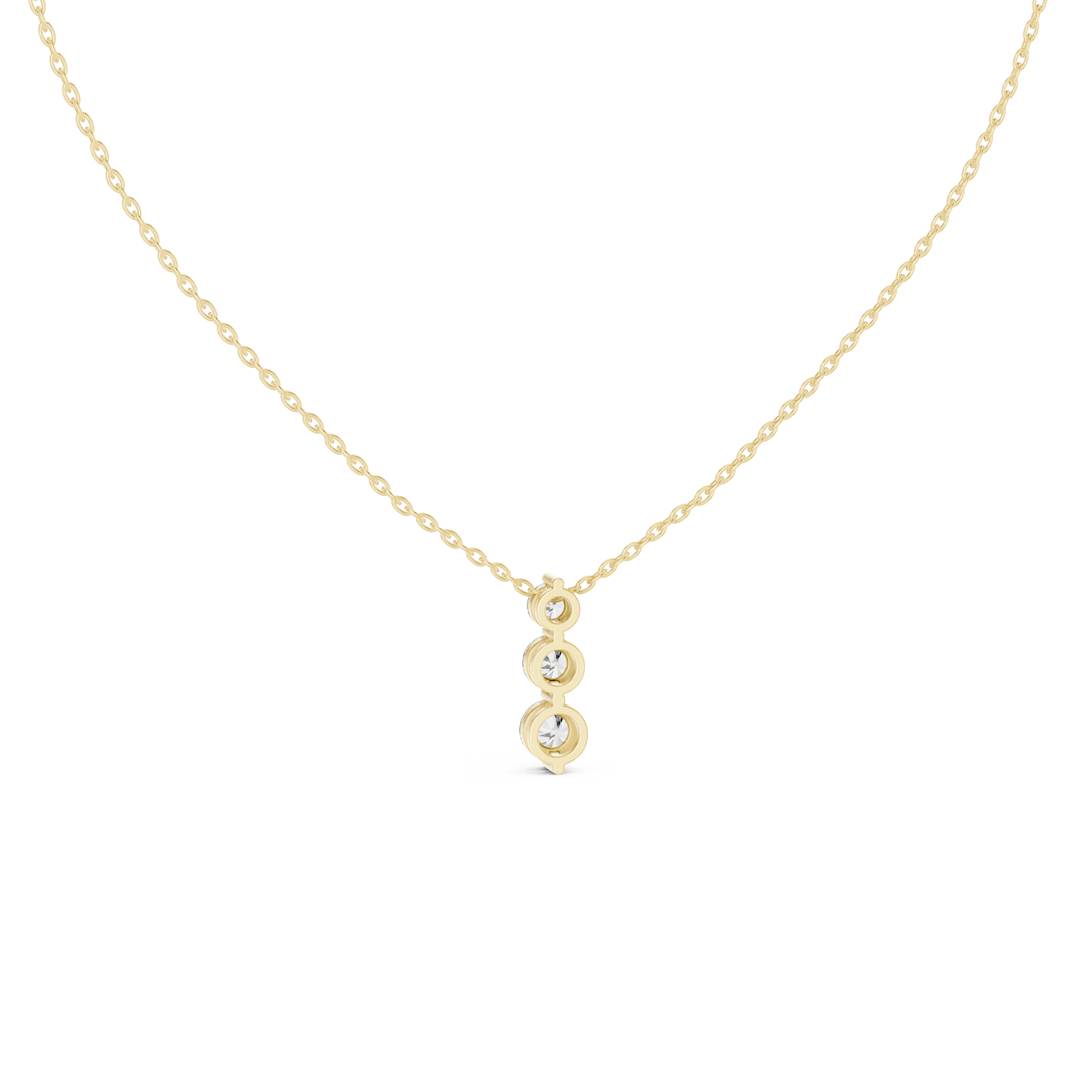 Trio Solitaire Lab Grown Diamond Pendant