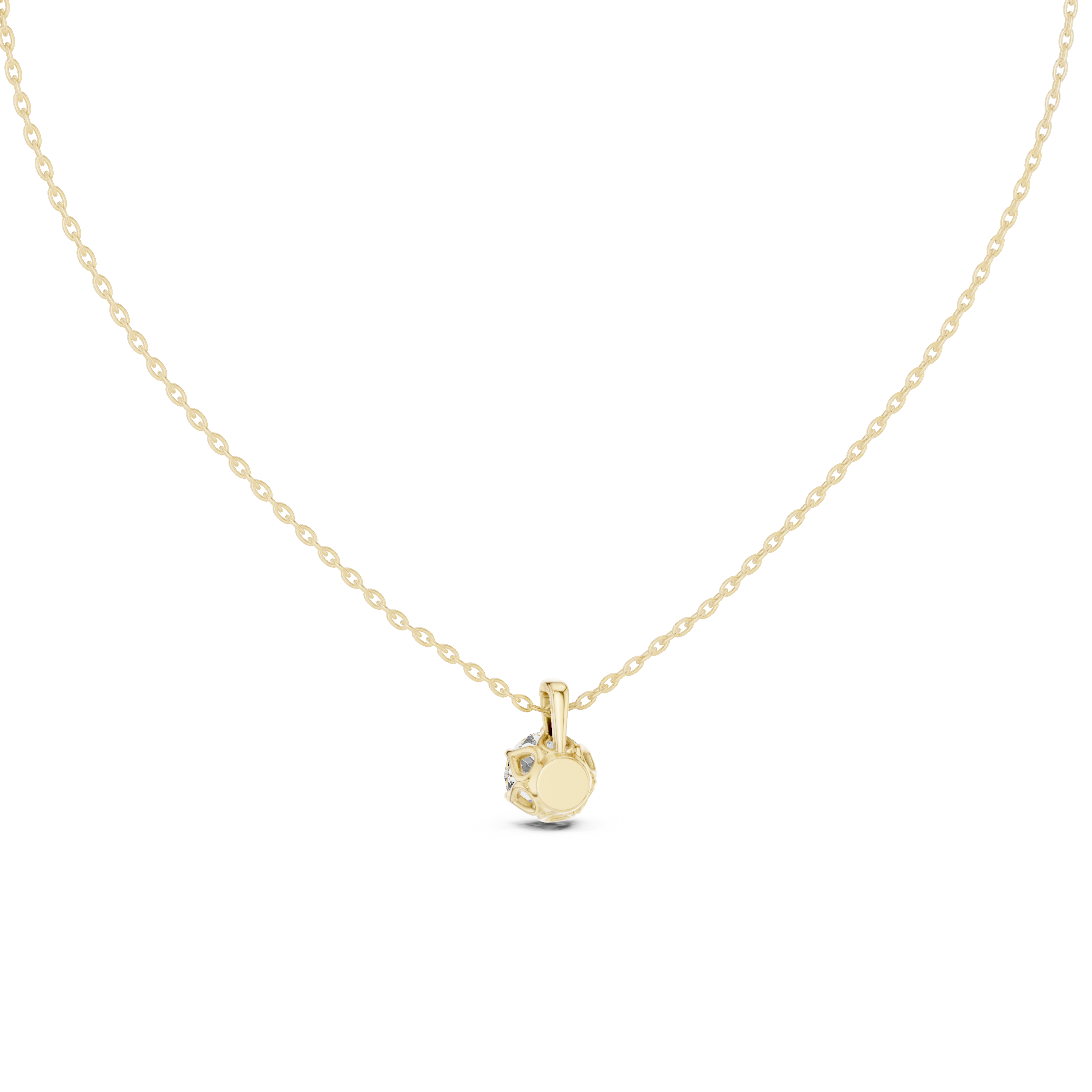 Round Cut Solitaire Lab Grown Diamond Pendant