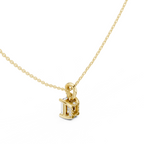 Emerald Cut Solitaire Diamond Pendant