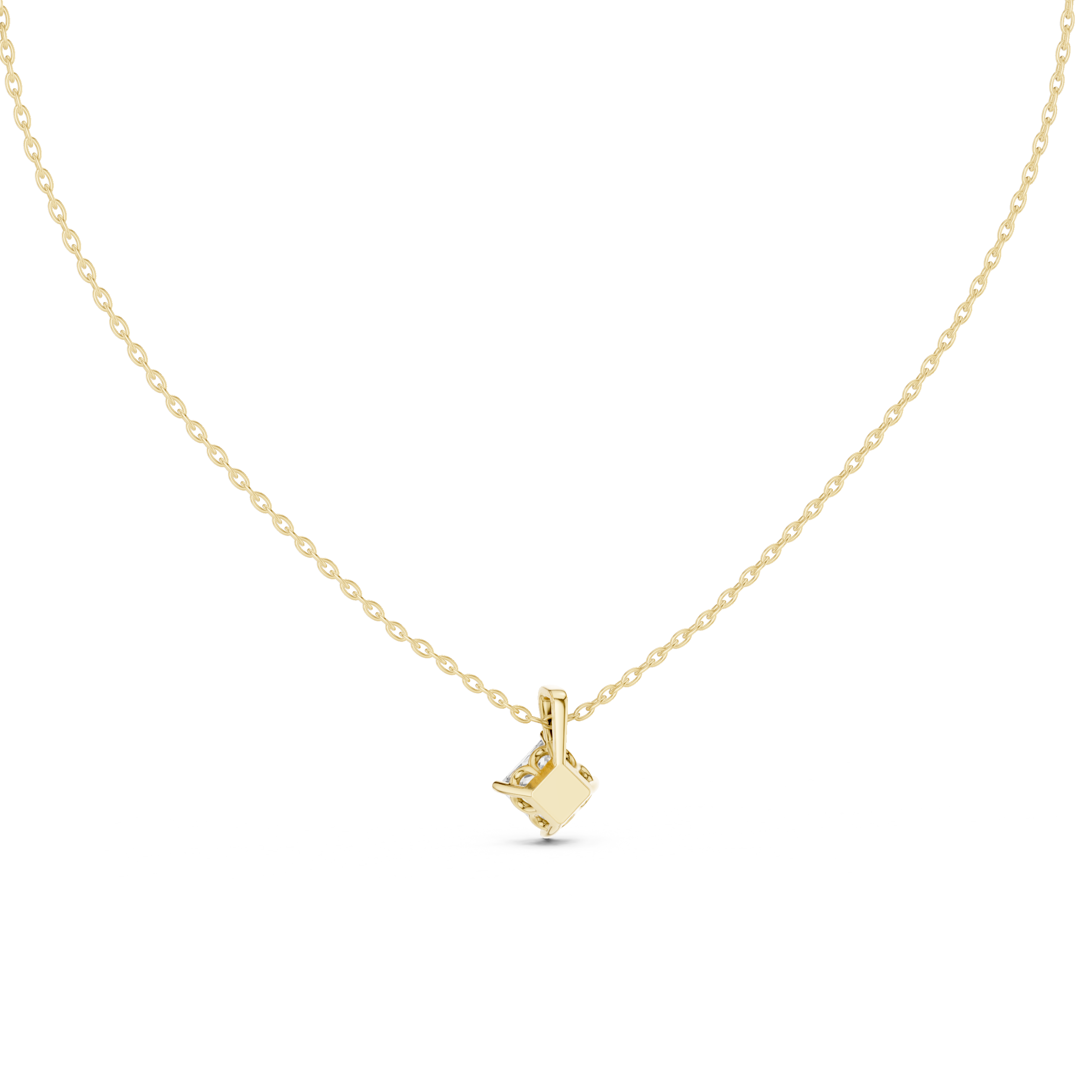 Princess Solitaire Lab Grown Diamond Pendant