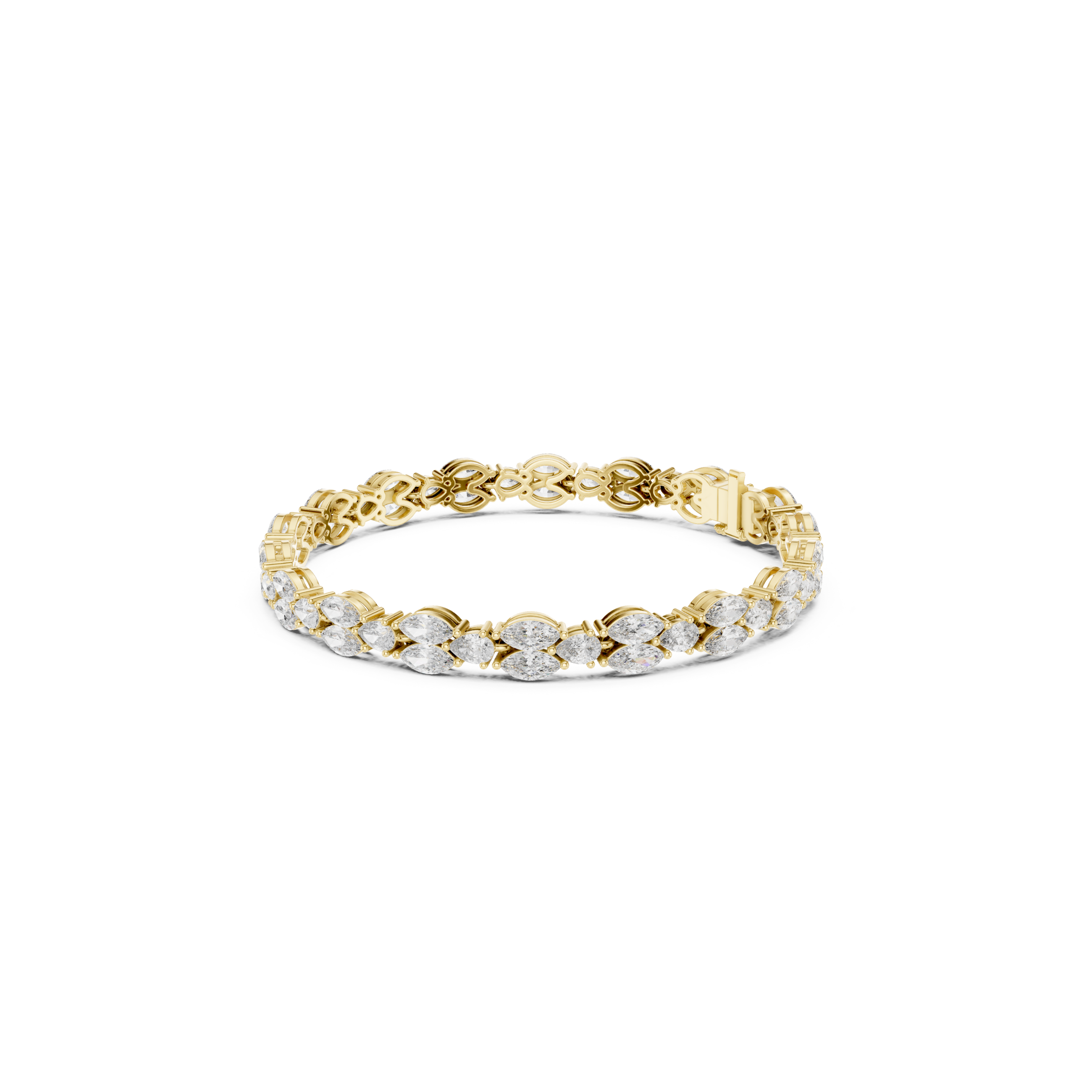 Pear-Cut Lab Grown Diamond Tennis Bracelet