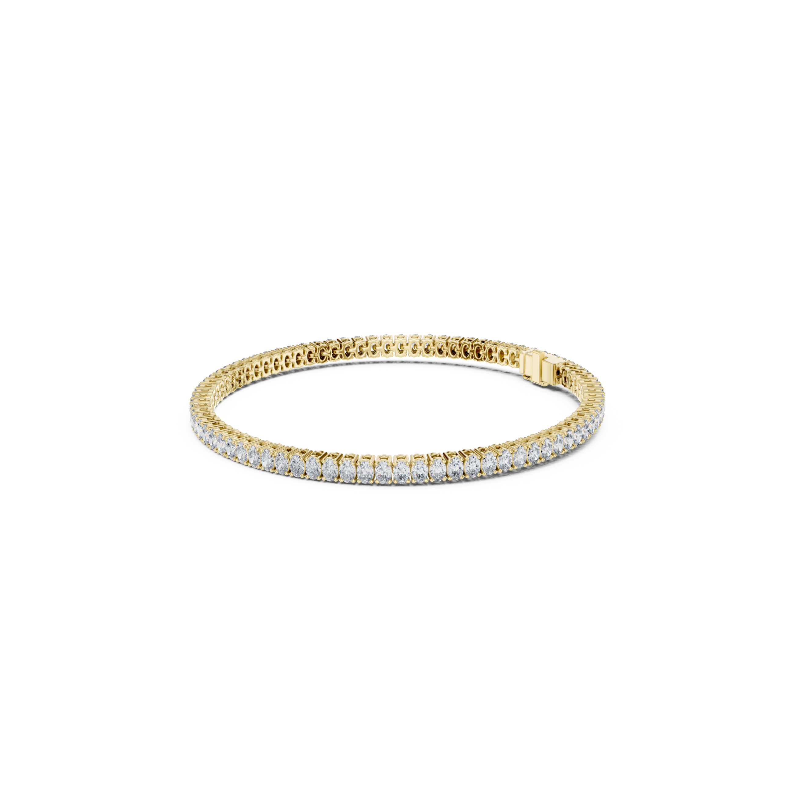 Classic Oval-Cut Lab Grown Diamond Tennis Bracelet.