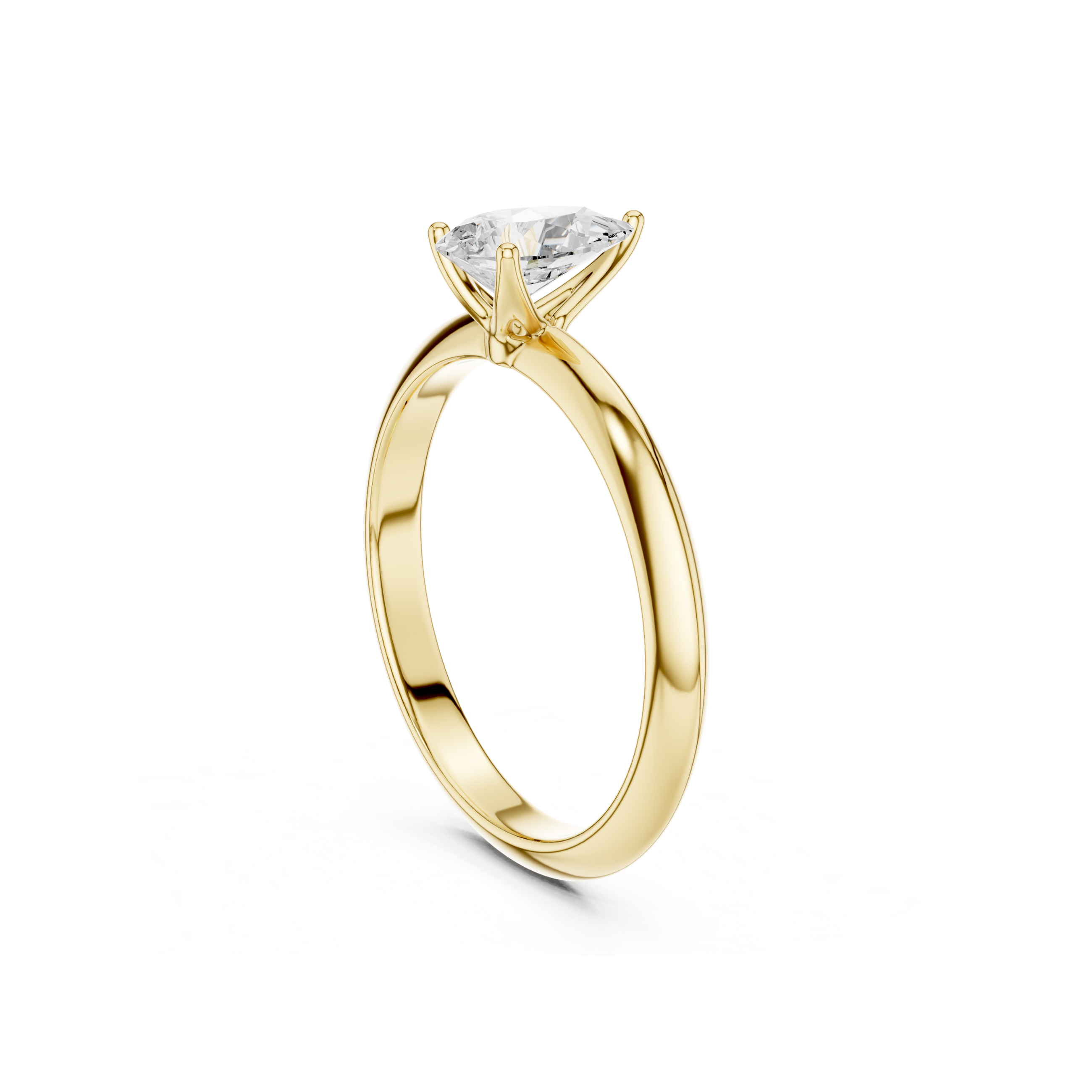 Pear-Cut Solitaire Lab Grown Diamond Ring