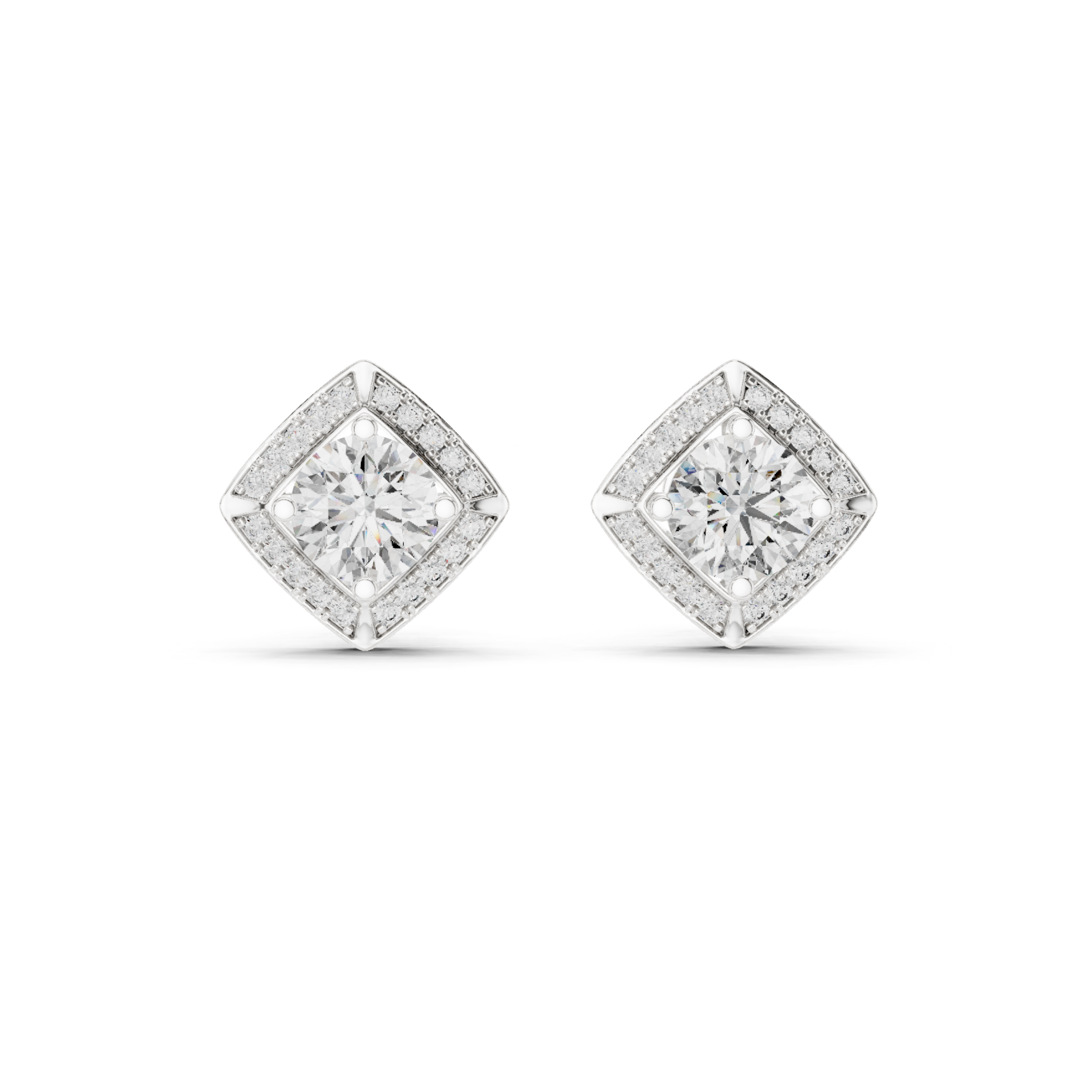 Cushion Halo Lab Grown Diamond Stud