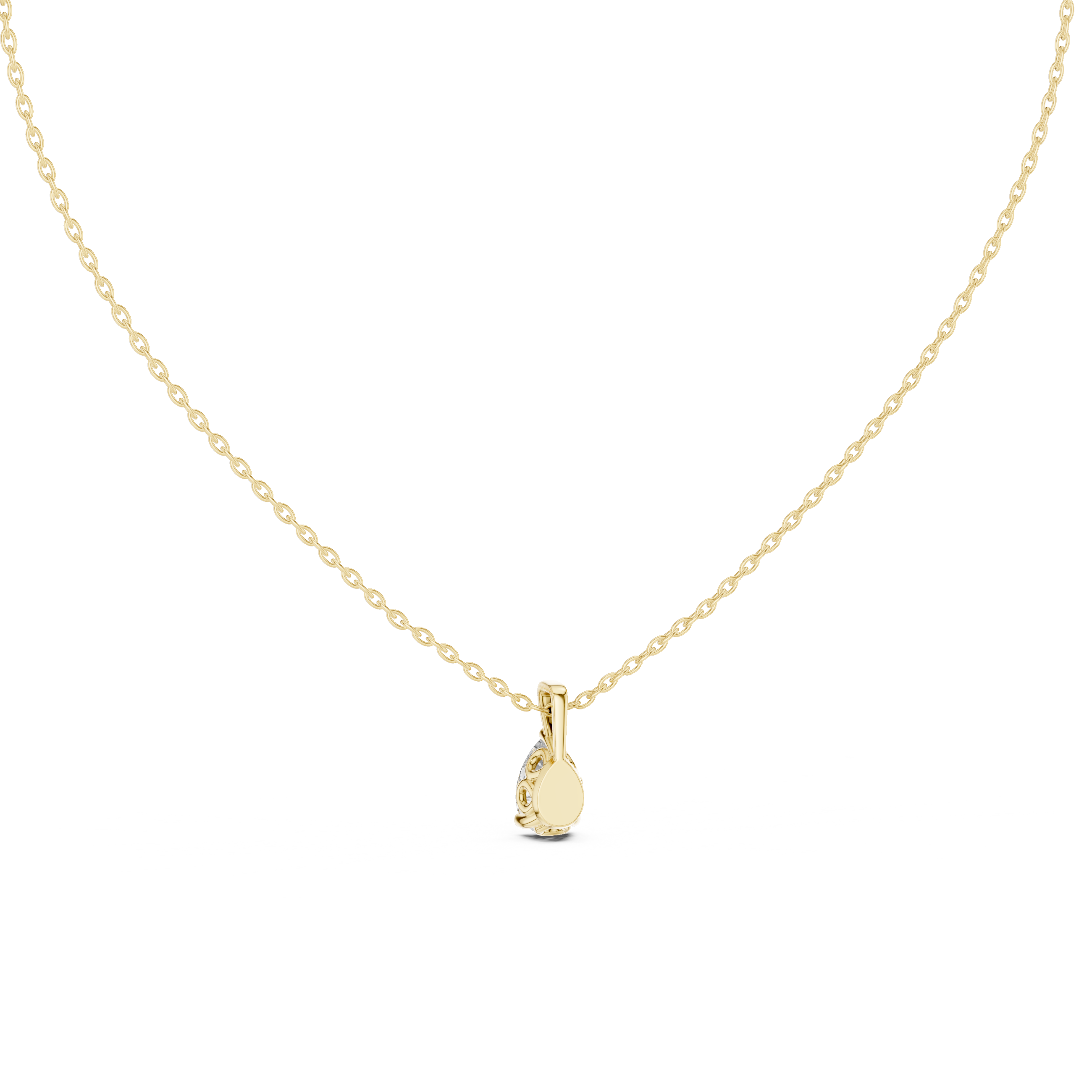 Pear Cut Solitaire Lab Grown Diamond Pendant