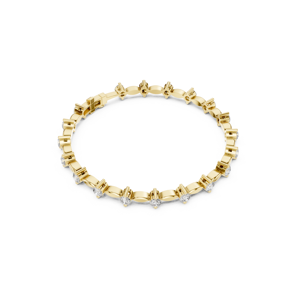 Delicate Round Lab Grown Diamond Tennis Bracelet