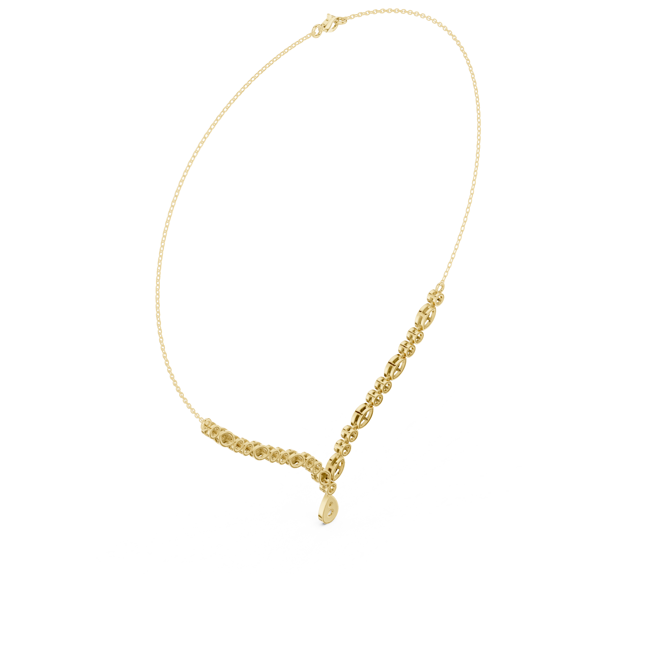 Elegant Lab Grown Diamond Drop Necklace