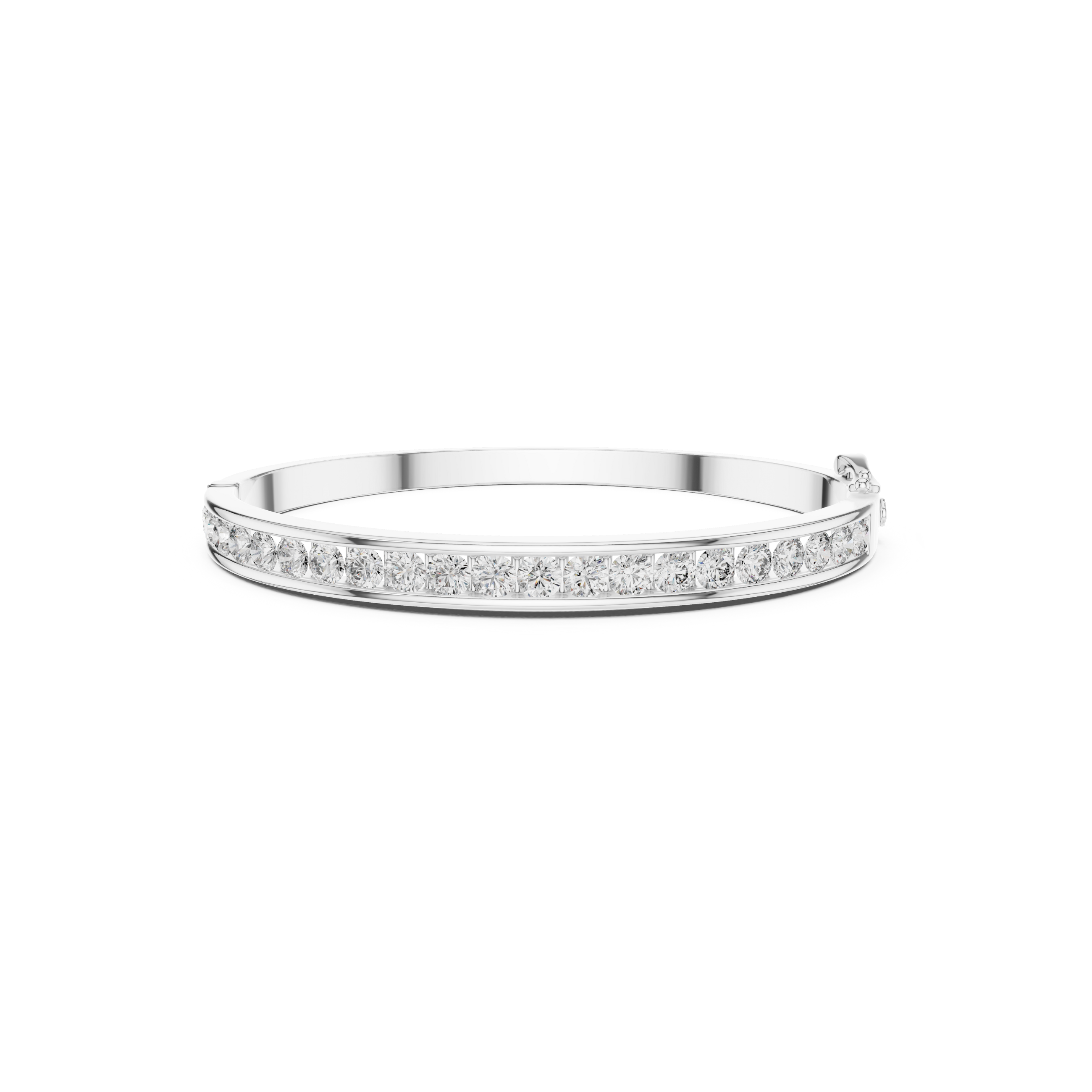 Channel-Set Lab Grown Diamond Bangle Bracelet