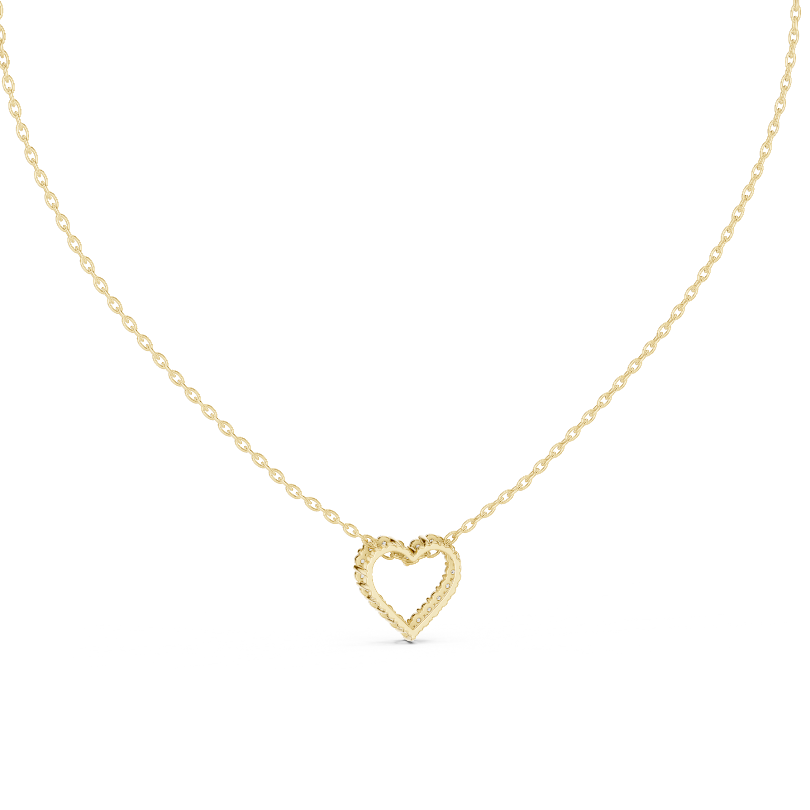 Delicate Heart Lab Grown Diamond Pendent