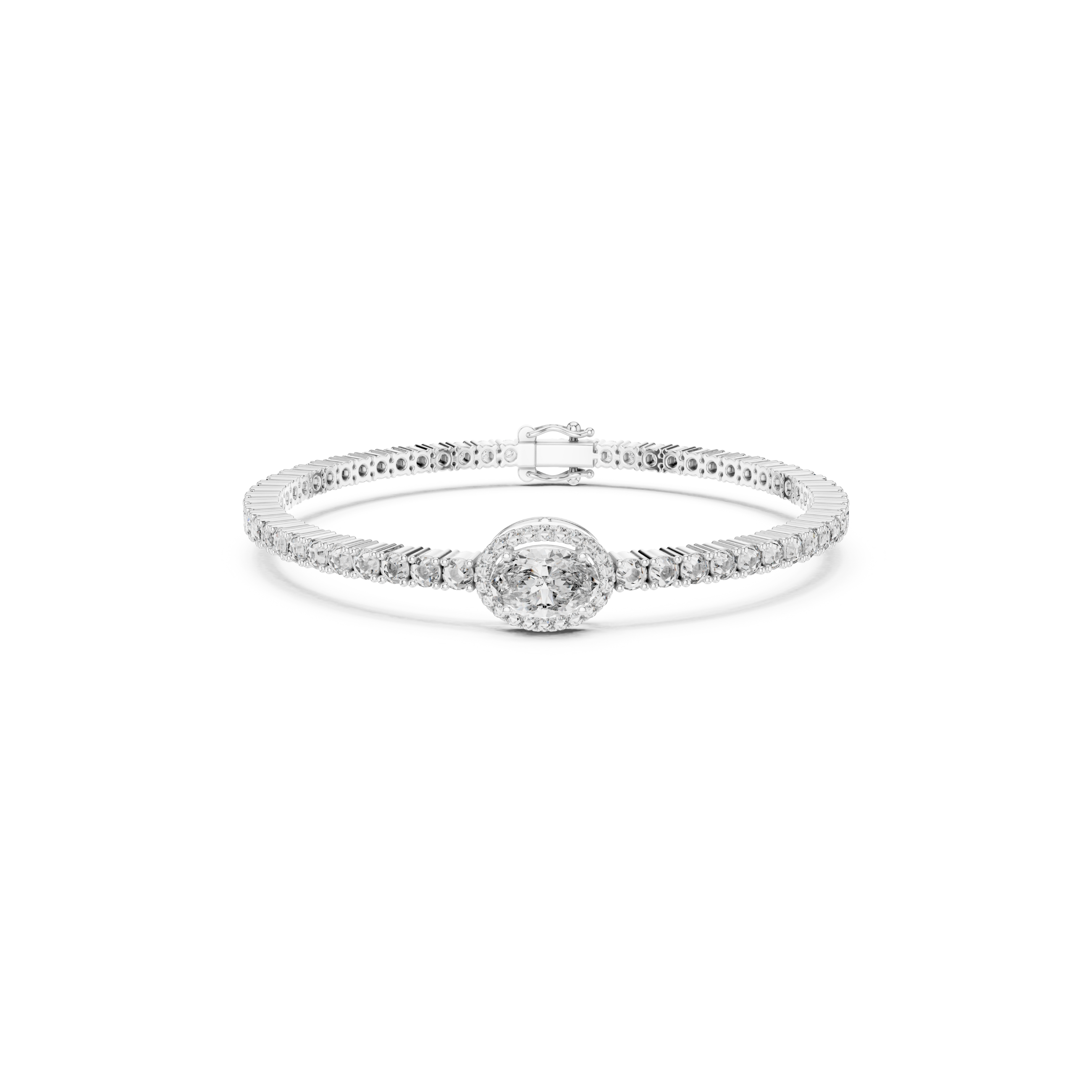 Oval Lab Grown Diamond Tennis Bracelet