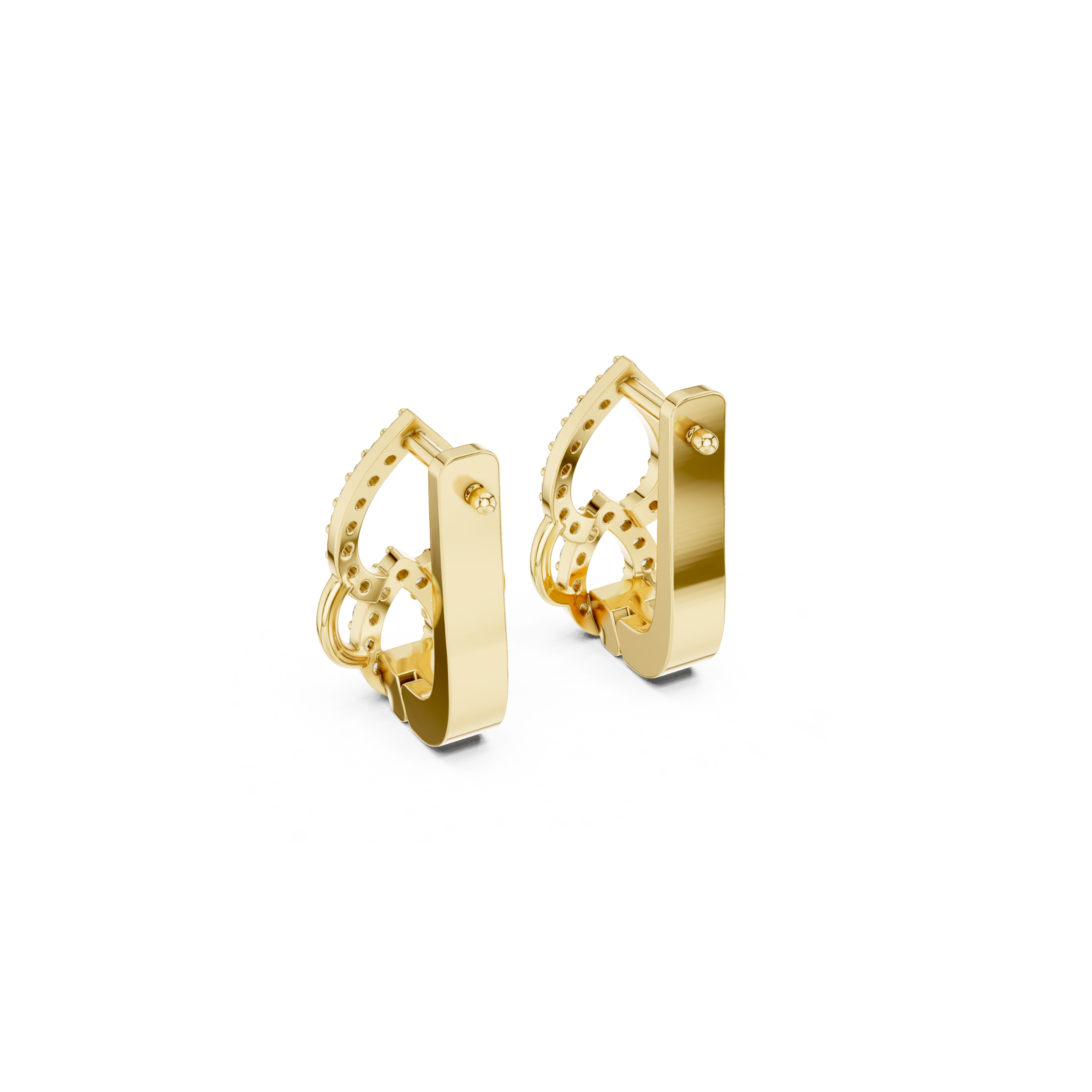 Slick Harmony Diamond Hoop Earring
