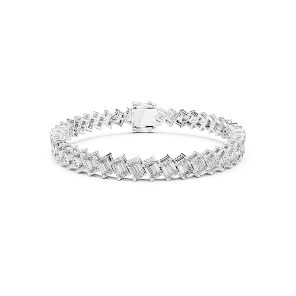 Signature Emerald-Cut Lab Grown Diamond Tennis Bracelet