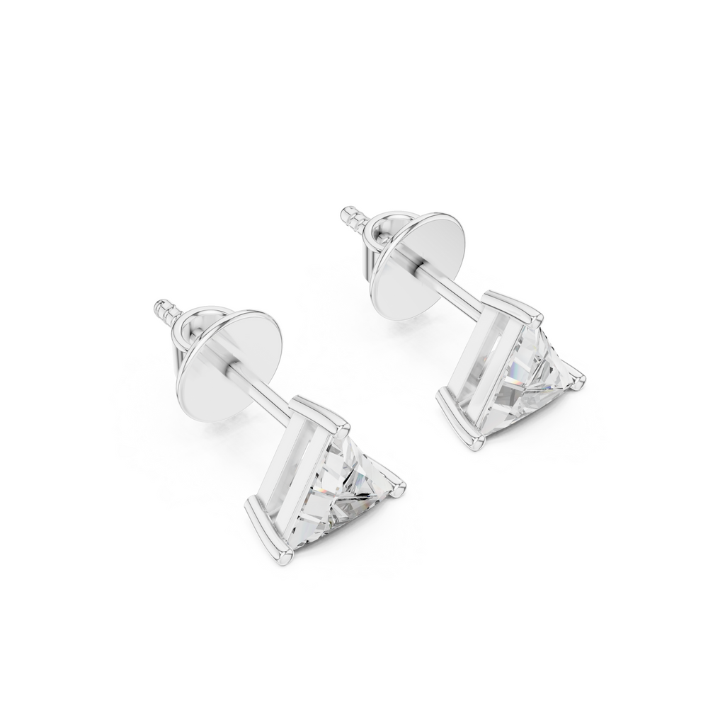 Trillion-Cut Lab Grown Diamond Stud