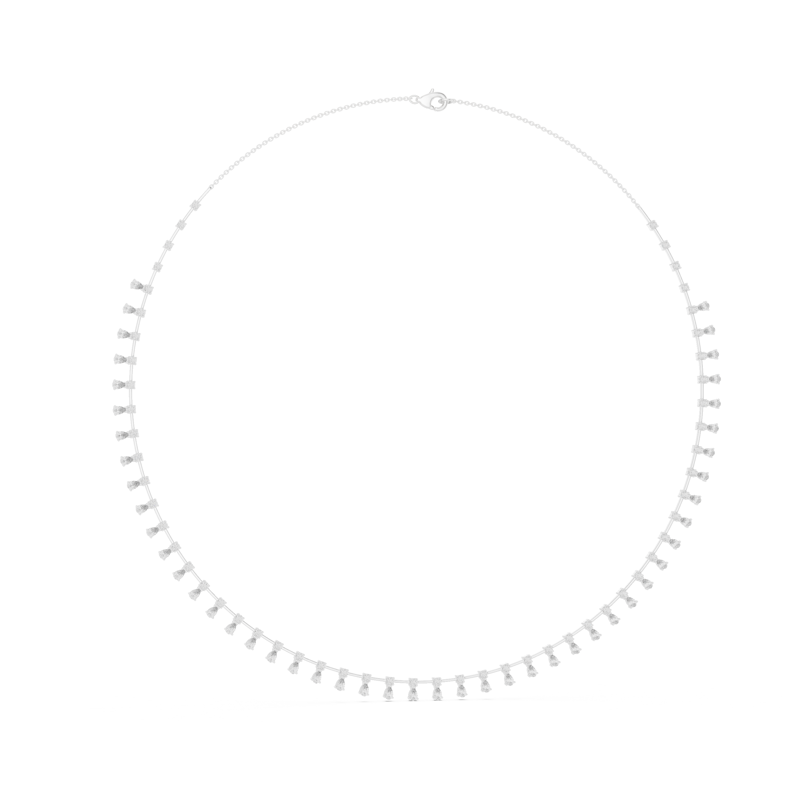 Graduated Dangling Lab Grown Diamond Necklace