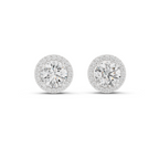 Round Halo Lab Grown Diamond Stud