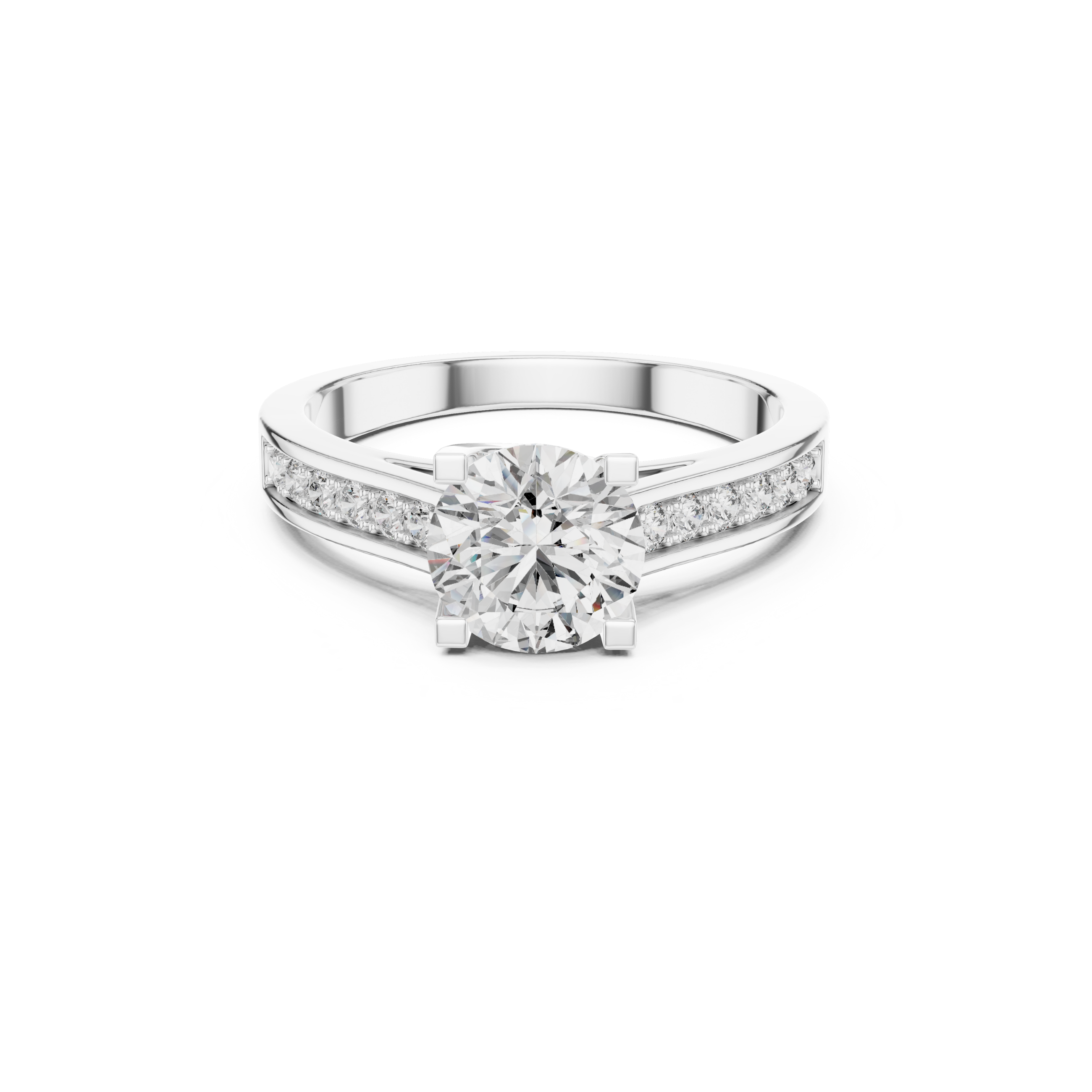 Round Solitaire Diamond Engagement Ring