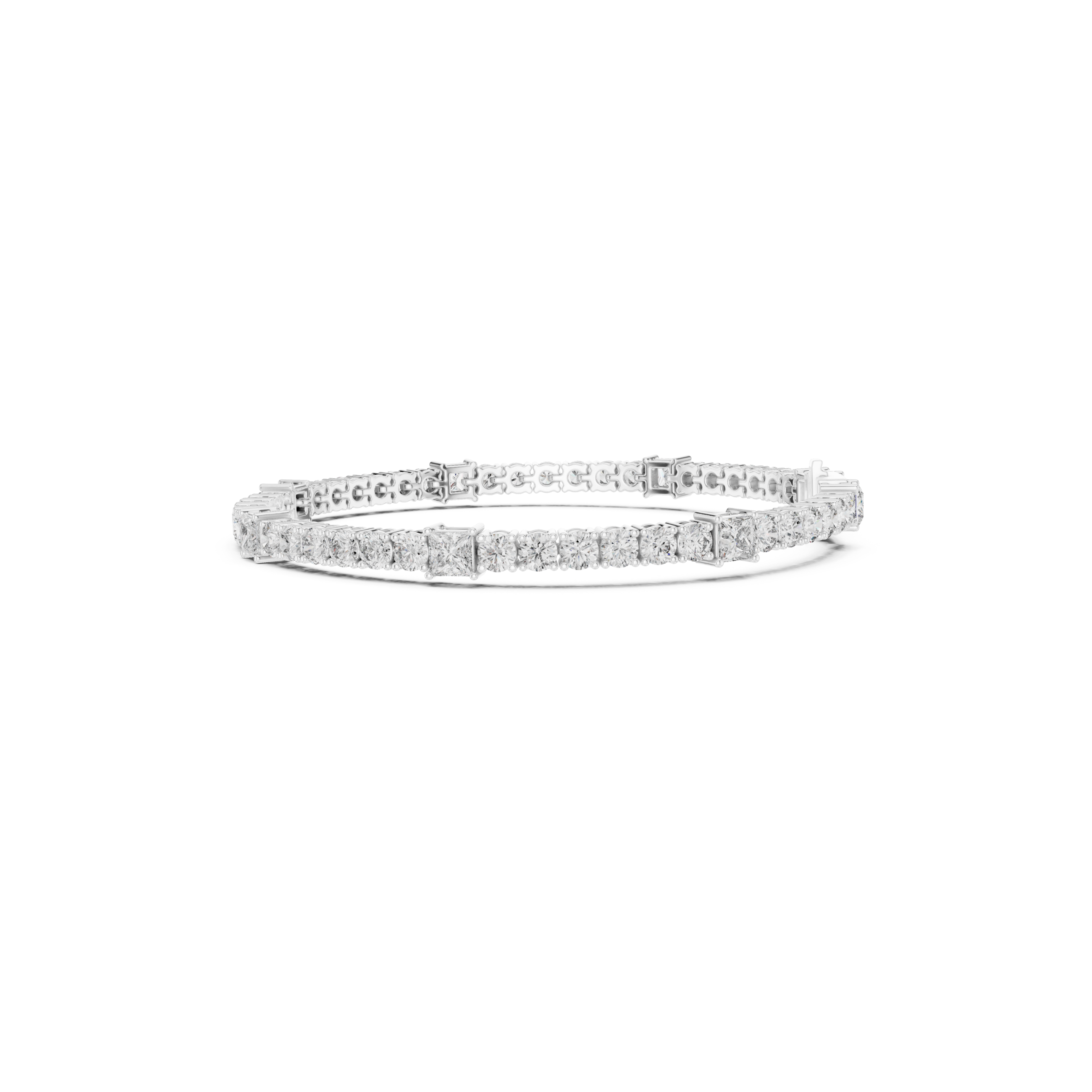 Princess Cut Lab Grown Diamond Tennis Bracelet