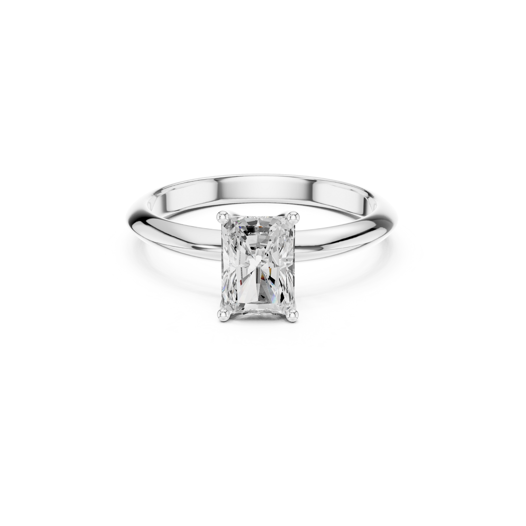Radiant-Cut Solitaire Lab Grown Diamond Ring