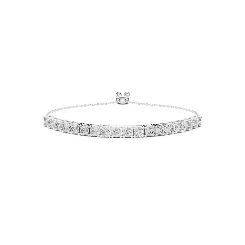 Elegant  Round Cut Lab Grown Diamonds Chain Bracelet