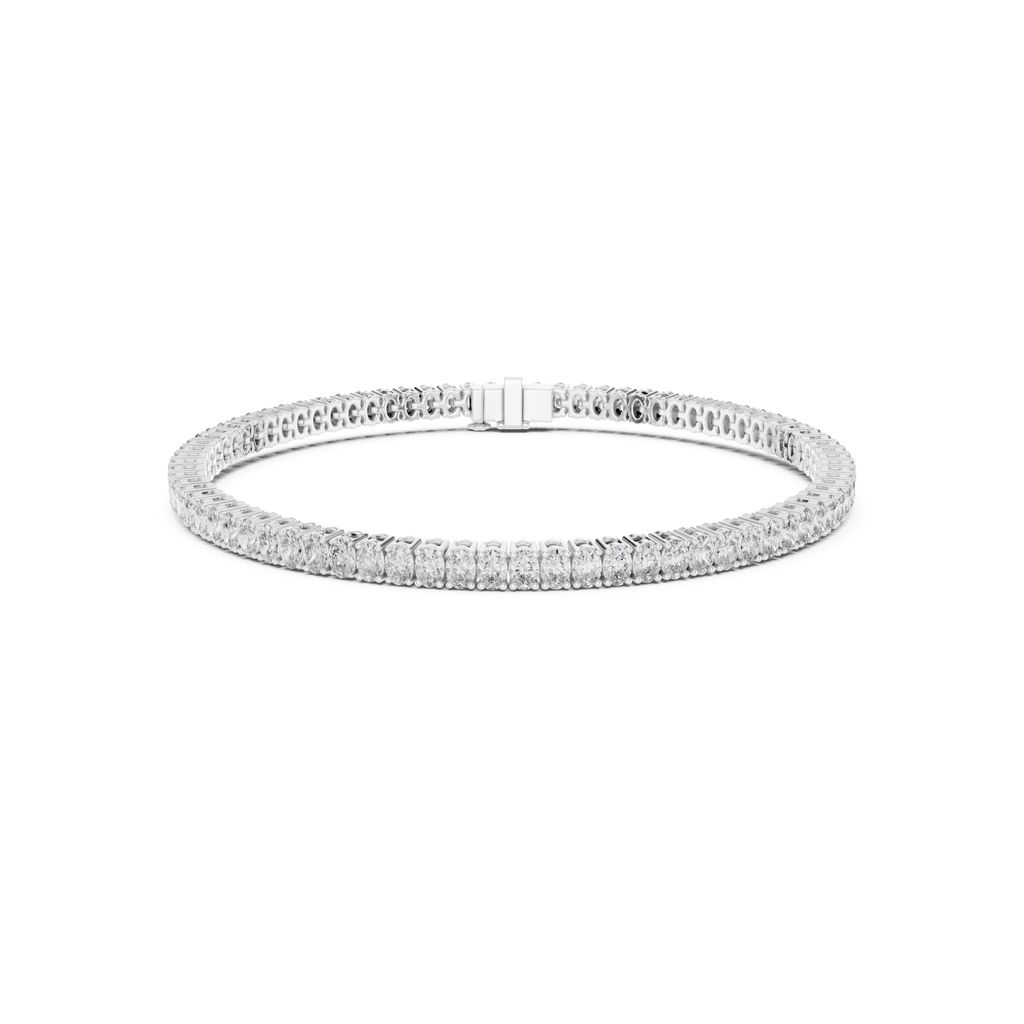 Classic Oval-Cut Lab Grown Diamond Tennis Bracelet.