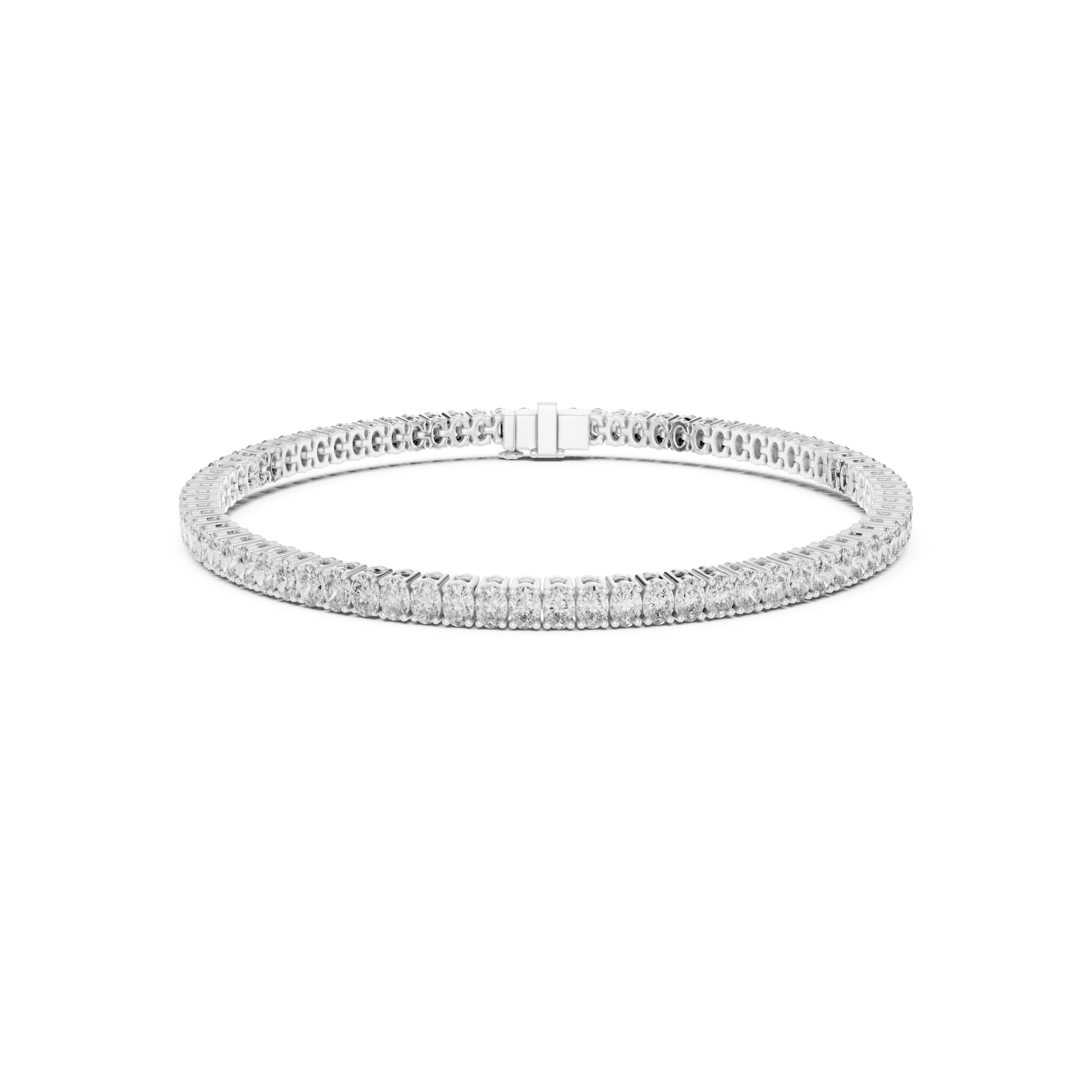Classic Oval-Cut Lab Grown Diamond Tennis Bracelet.