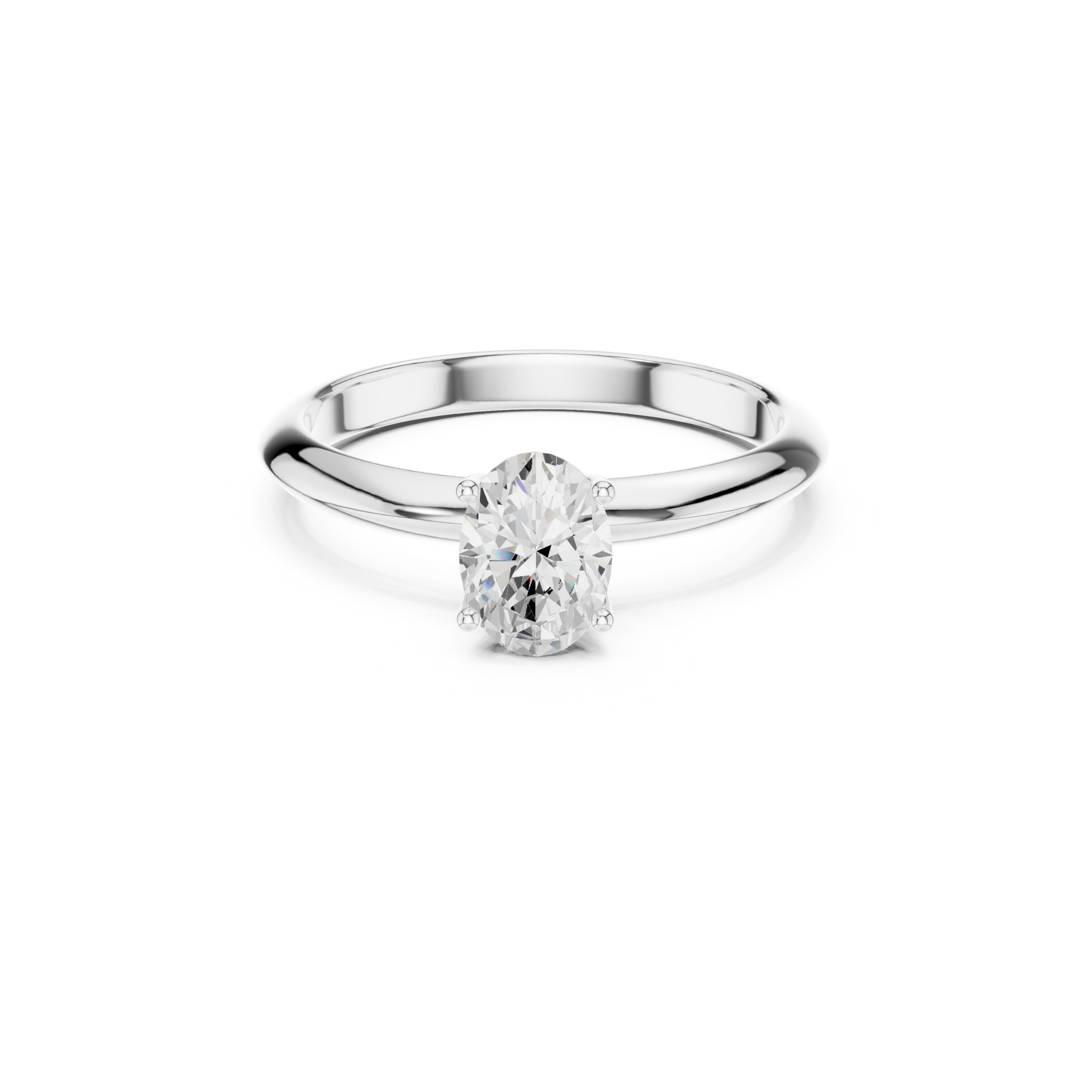 Oval-Cut Solitaire Lab Grown Diamond Ring