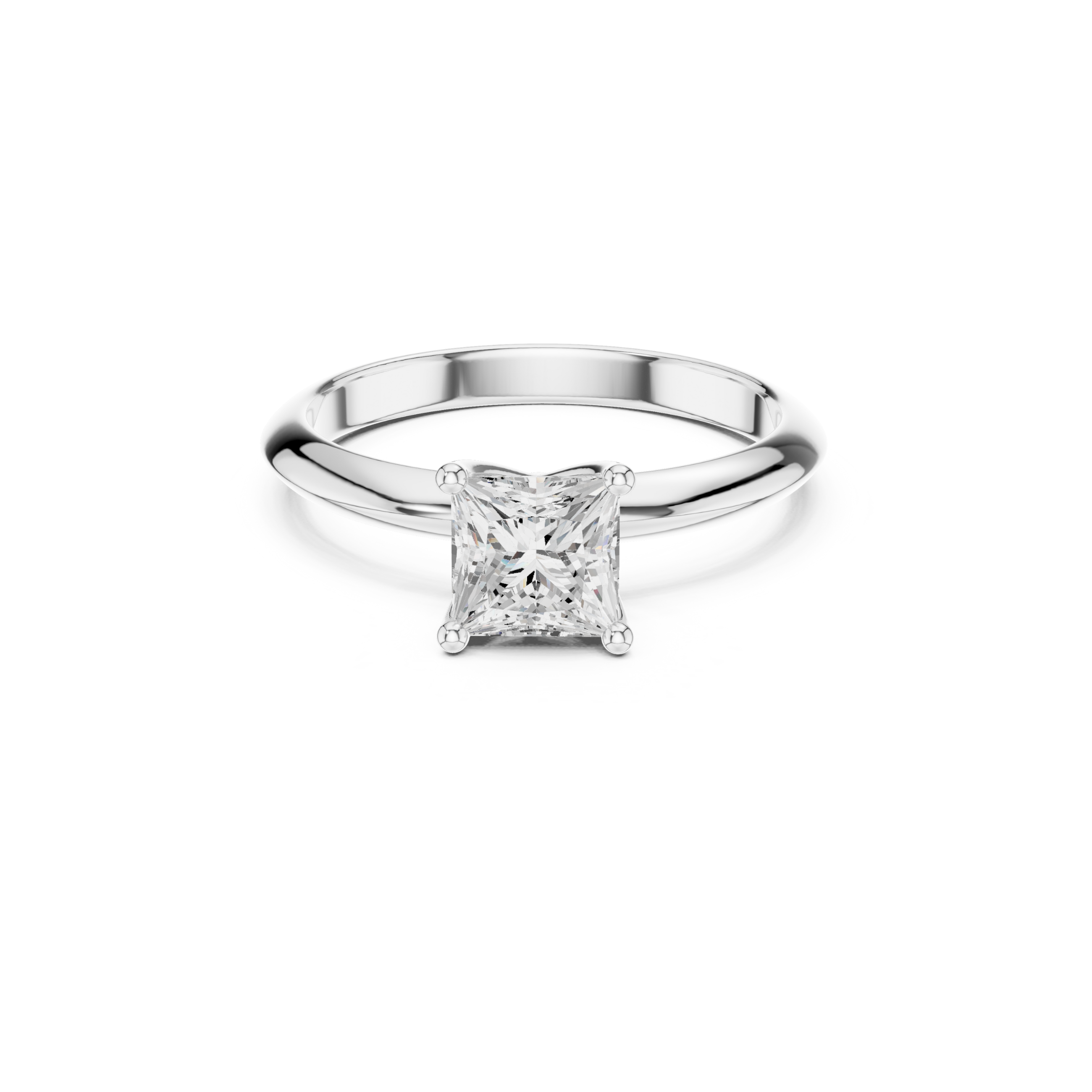 Princess-Cut Solitaire Lab Grown Diamond Ring