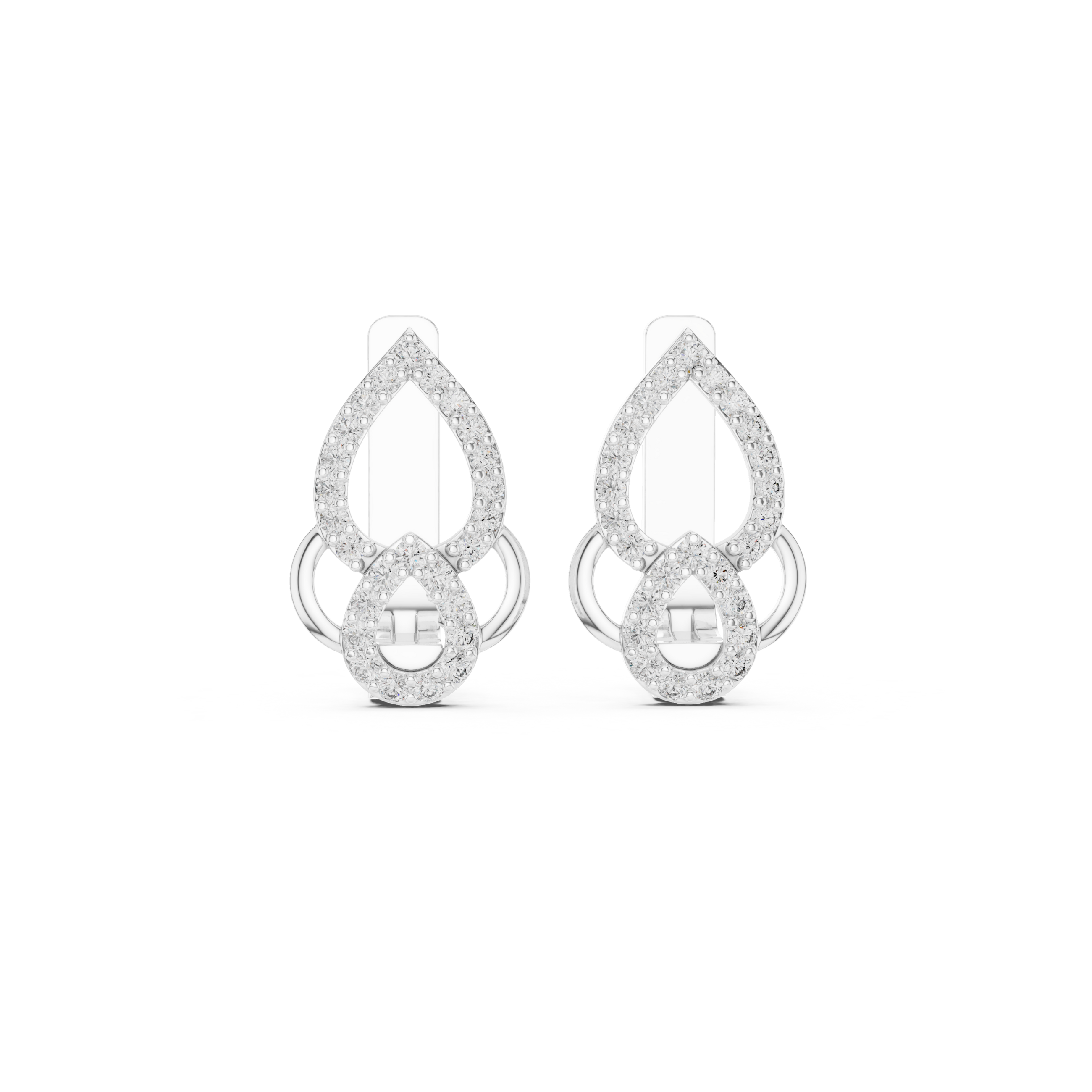 Slick Harmony Diamond Hoop Earring