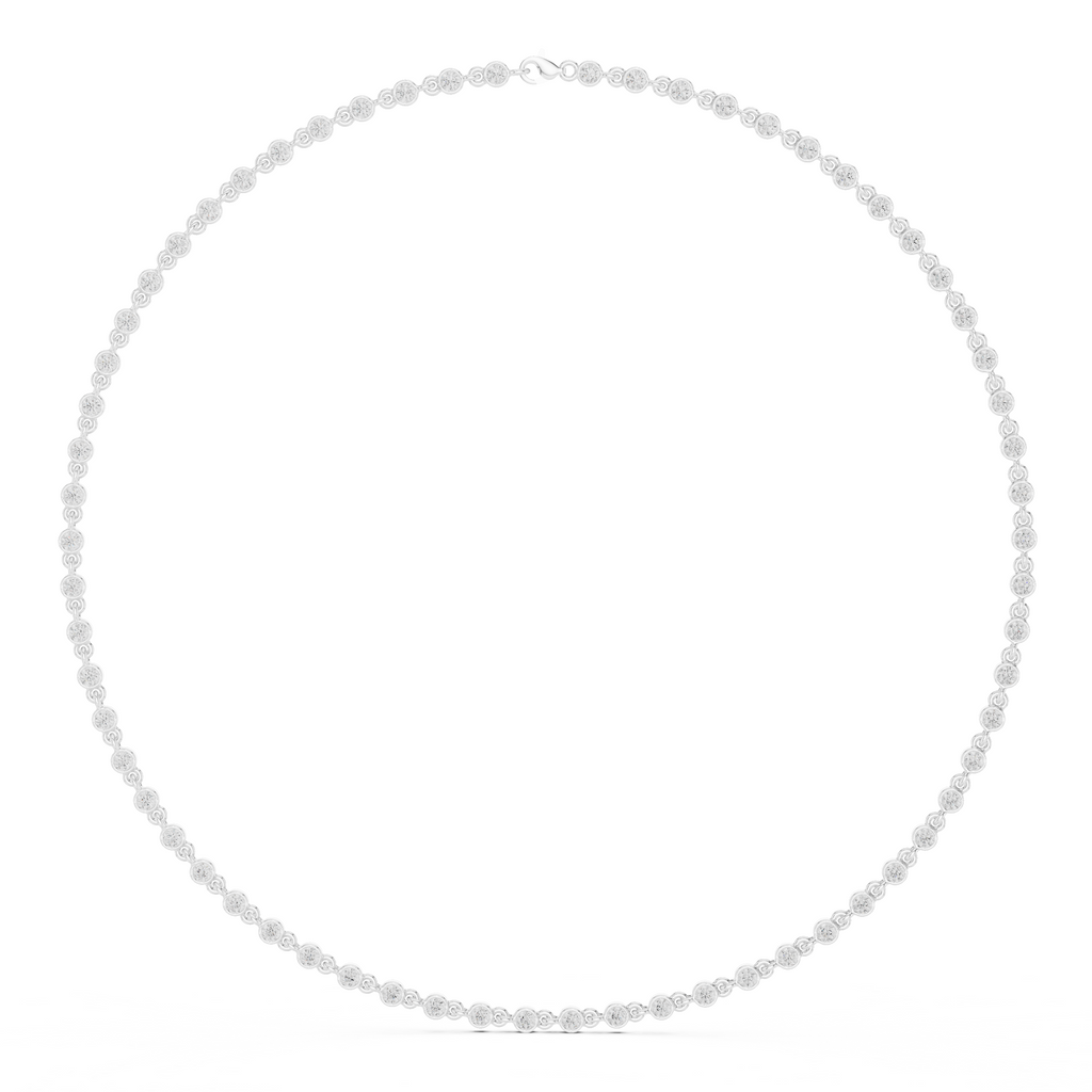 Classic Bezel Set Lab Grown Diamond Necklace
