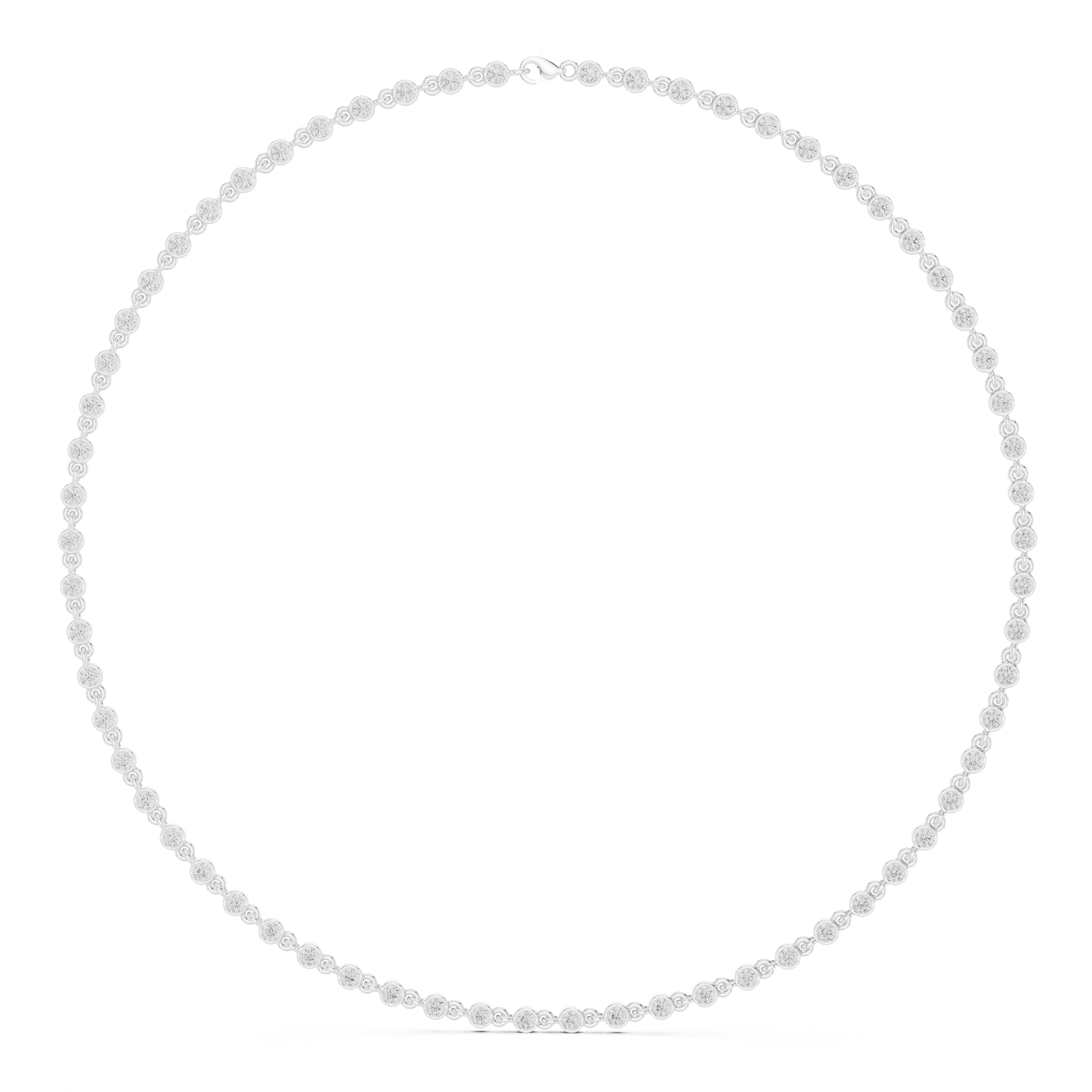 Classic Bezel Set Lab Grown Diamond Necklace