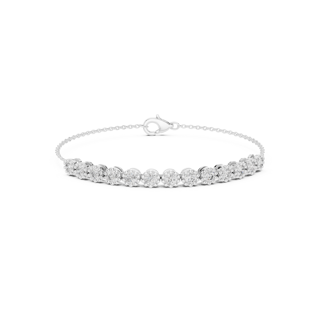 Cluster Lab Grown Diamond Chain Bracelet