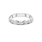 Marquise and Round Lab Grown Diamond Band
