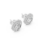 Double Halo Lab Grown Diamond Stud Earrings