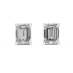 Emerald-Cut Lab Grown Diamond Stud