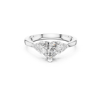 Heart-Cut Three-Stone Diamond Ring