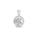 Round Halo Lab Grown Diamond  Pendant