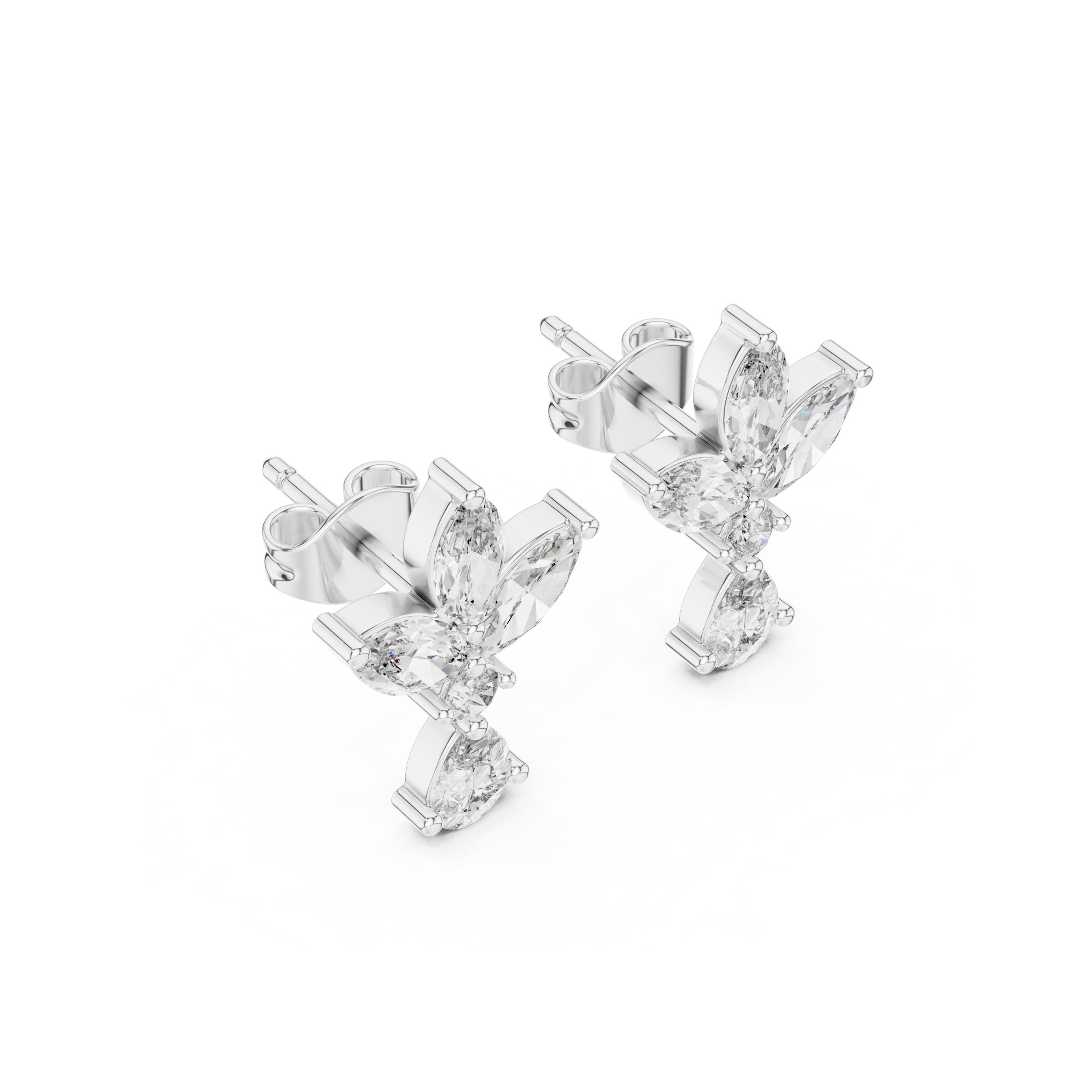Butterfly Lab Grown Diamond Stud Earrings