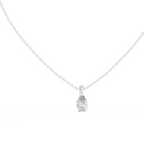 Pear Cut Solitaire Lab Grown Diamond Pendant