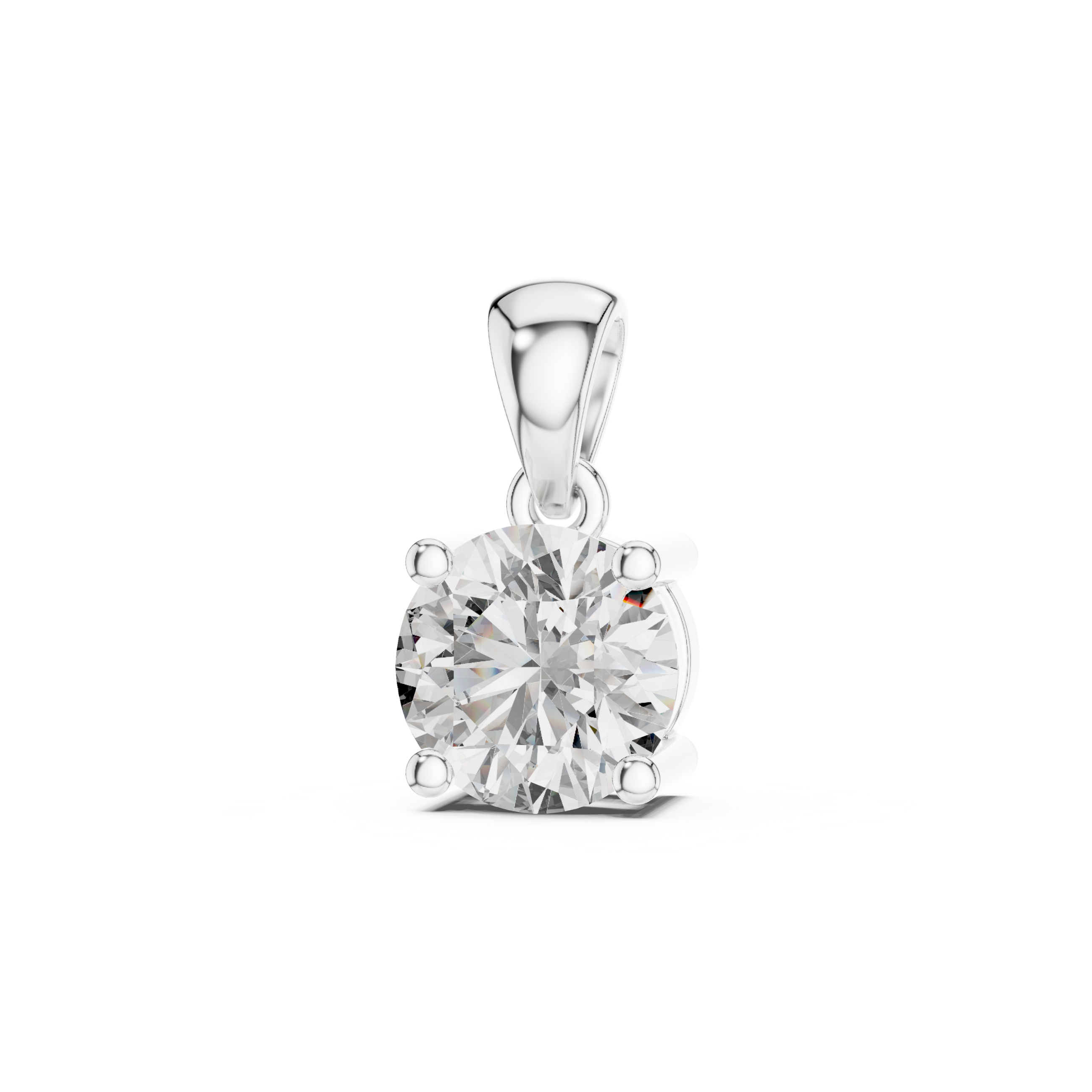 Solitaire Round Lab Grown Diamond Pendant