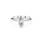 Marquise-Cut Solitaire Lab Grown Diamond Ring