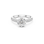 Charming Round Solitaire Diamond Engagement Ring