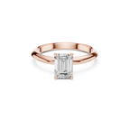 Emerald Cut Solitaire Lab Grown Diamond Ring