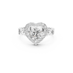 Heart-Shaped Halo Diamond Ring