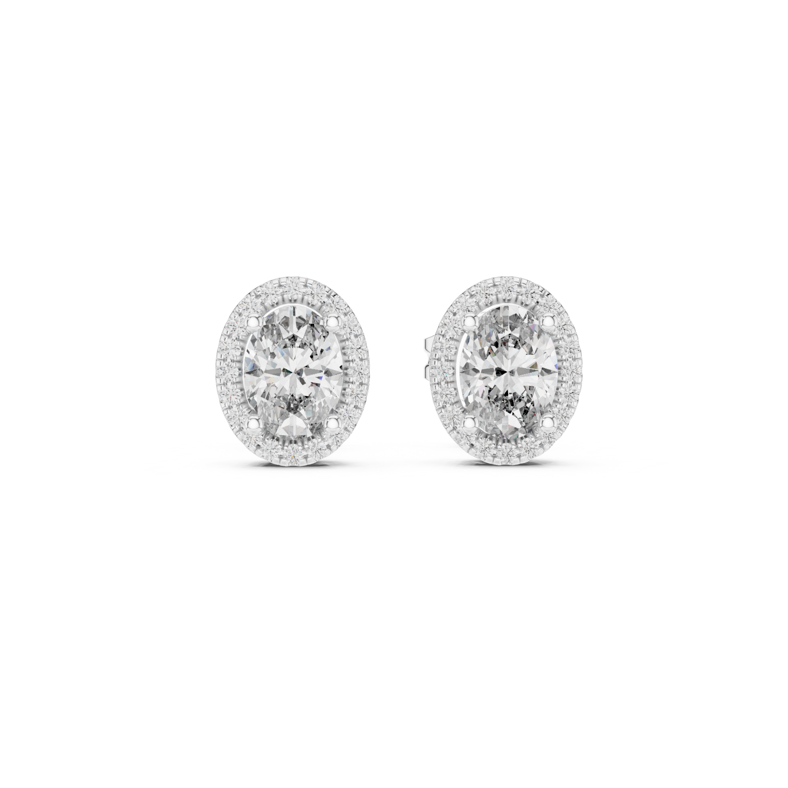 Classic Oval Cut Lab Grown Diamond Earrings