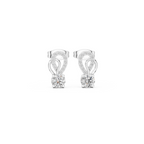 Artistic Loop Round Diamond Stud Earring