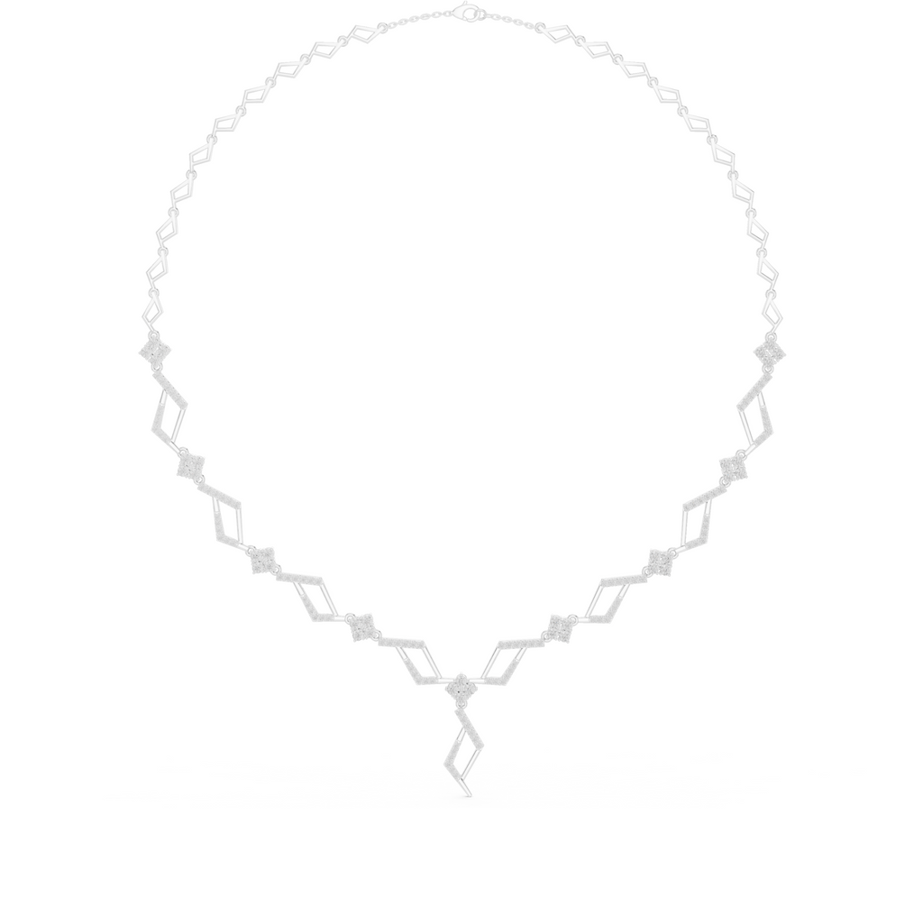 Geometric Lab Grown Diamond Necklace