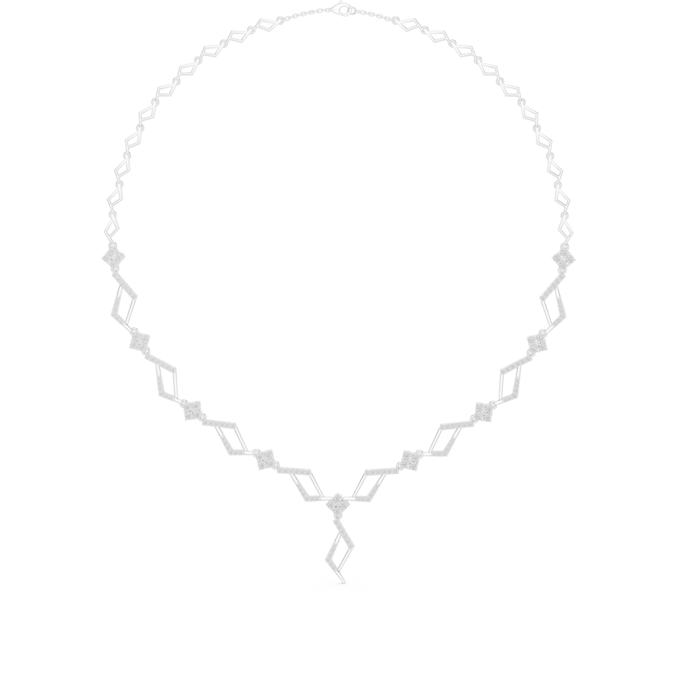 Geometric Lab Grown Diamond Necklace
