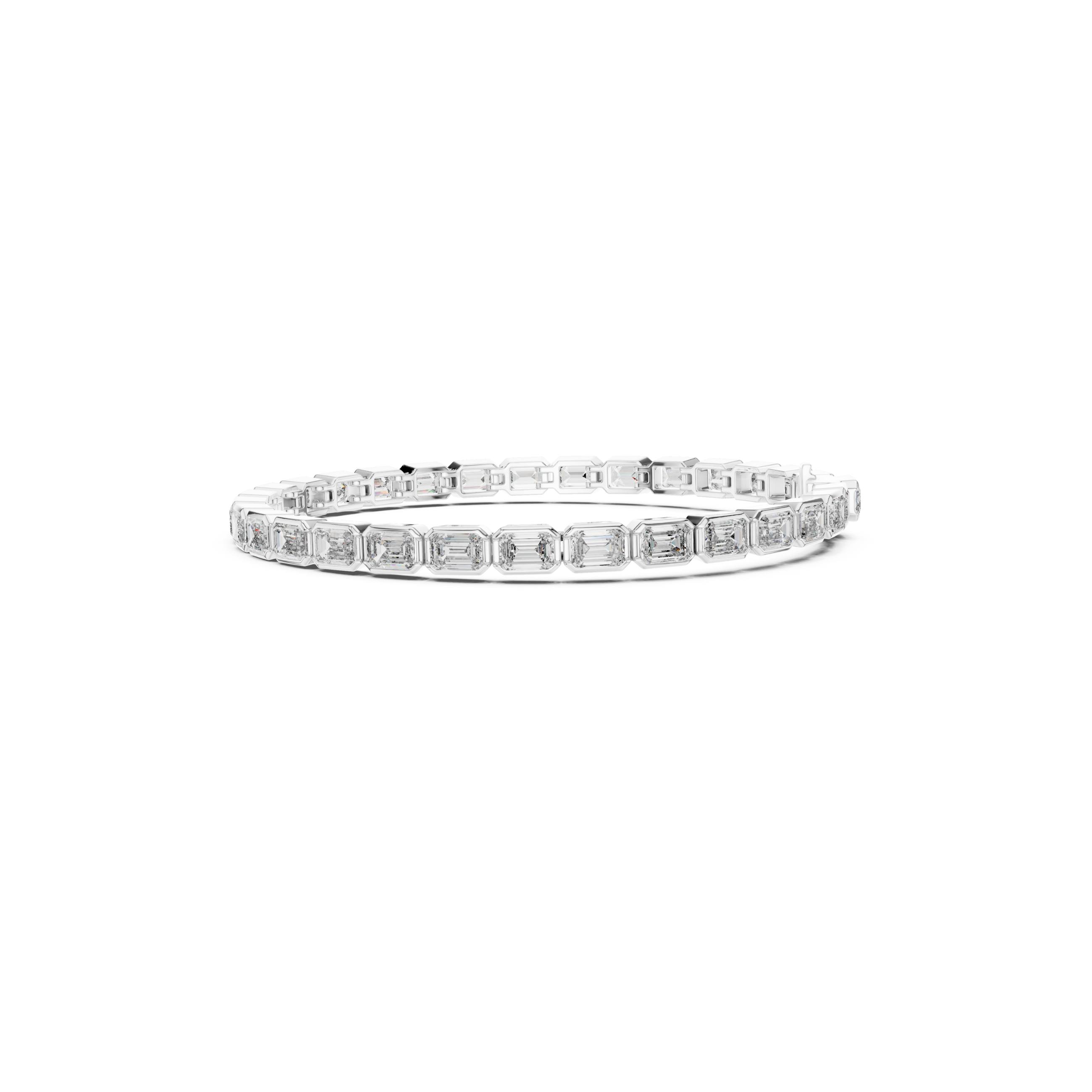 Emerald-Cut Lab Grown Diamond Tennis Bracelet