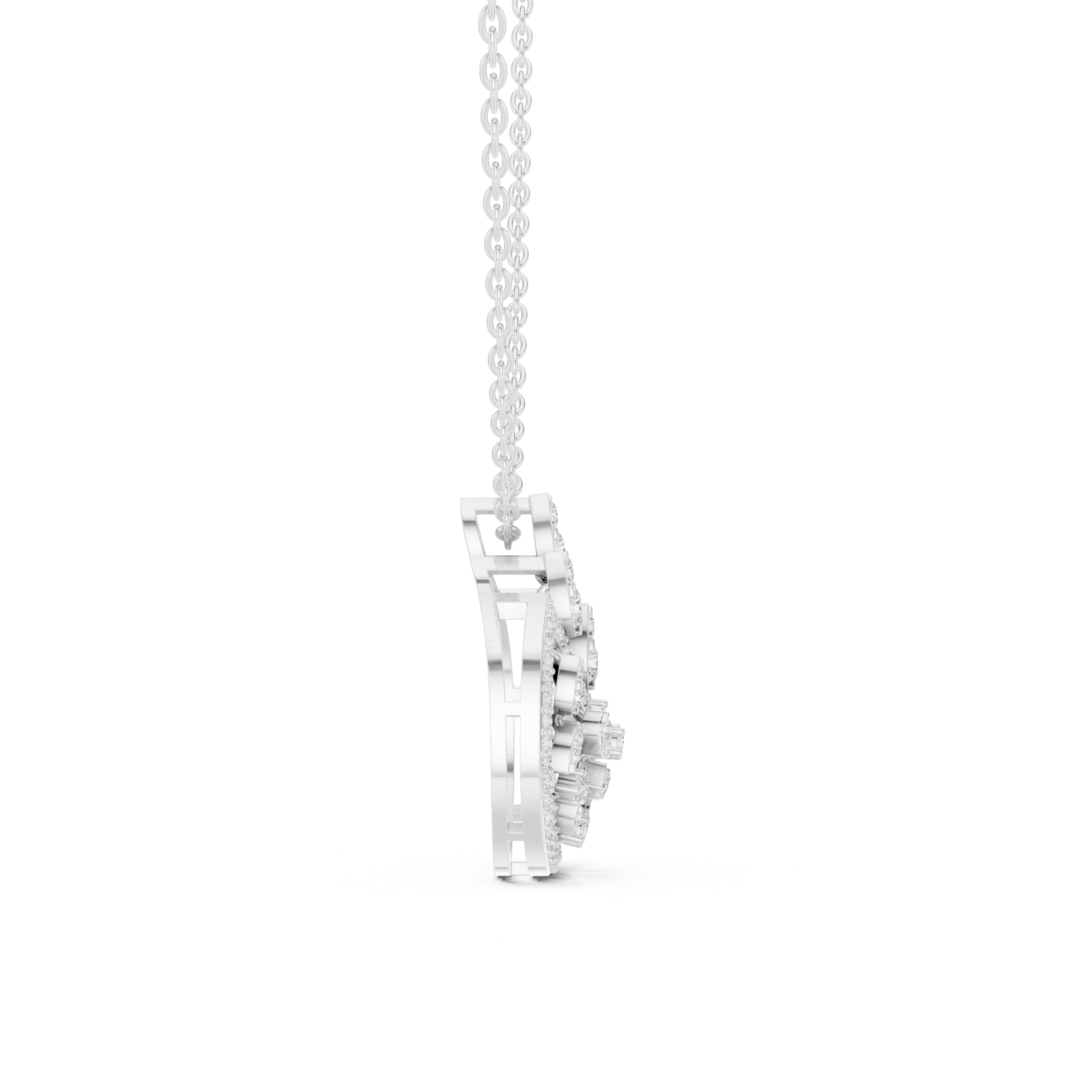 Concave Lab Grown Diamond Pendant