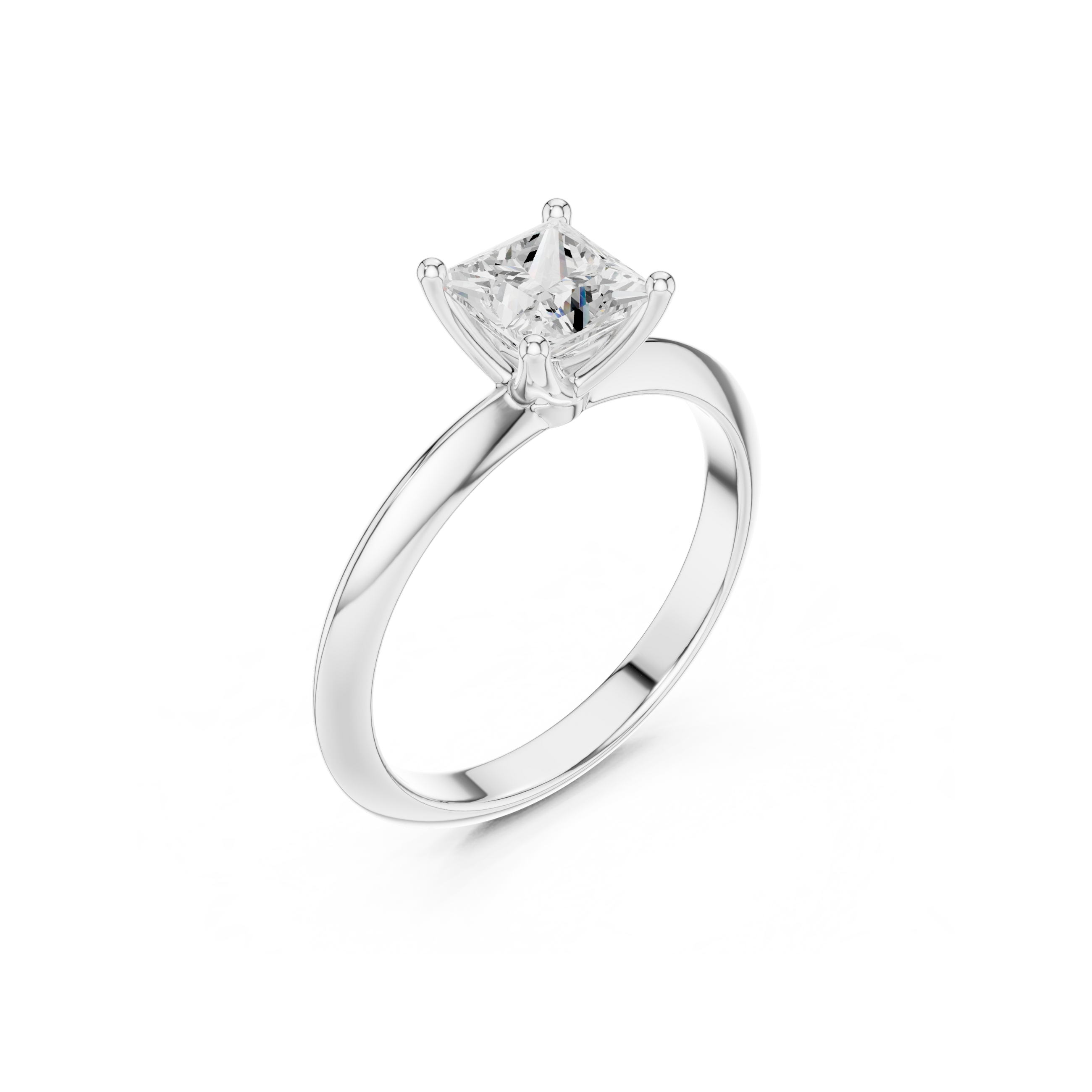 Princess-Cut Solitaire Lab Grown Diamond Ring